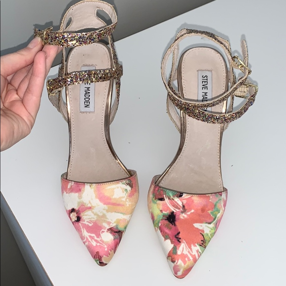 Steve Madden Floral Dress Pumps Heel